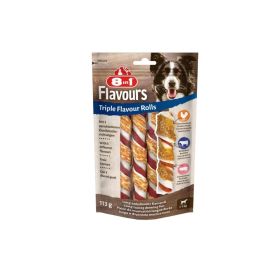 8in1 poslastica za pse Triple Flavour rolls 3 komada, 113g