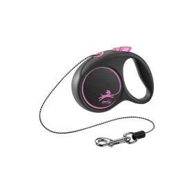 Flexi Black Design XS uže 3 m roza