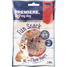 Premiere poslastica za pse Fun Snack Heart s goveđom kožom 1 kom 38 g