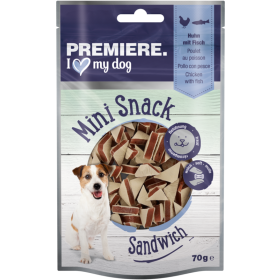 Premiere poslastica za pse Mini Snack Sandwich piletina i riba 70 g