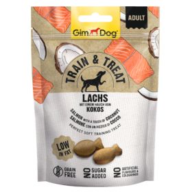 GimDog poslastica za pse Train&Treat s lososom i kokosom 125 g
