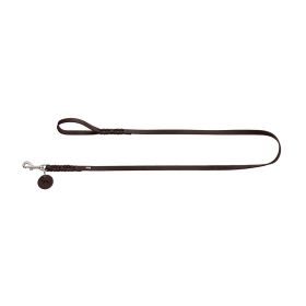 Hunter vodilica za pse Solid Education 11 mm/110 cm, koža tamnosmeđa