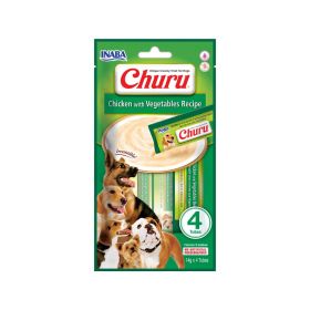 Churu poslastica za pse Puree piletina i povrće 4x14 g
