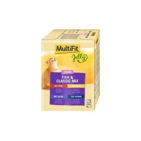 MultiFit Cat Junior riba i classic mix u želeu 12x100 g