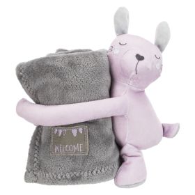 Trixie deka za pse Junior set s igračkom zeko 75x50 cm siva