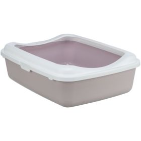 Trixie posuda za pijesak Classic s rubom, rozo/bijela