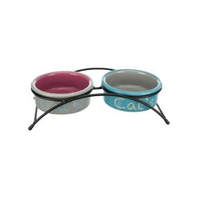 Trixie posuda na postolju za mačke Eat on feet set 0,3 l/fi-12 cm
