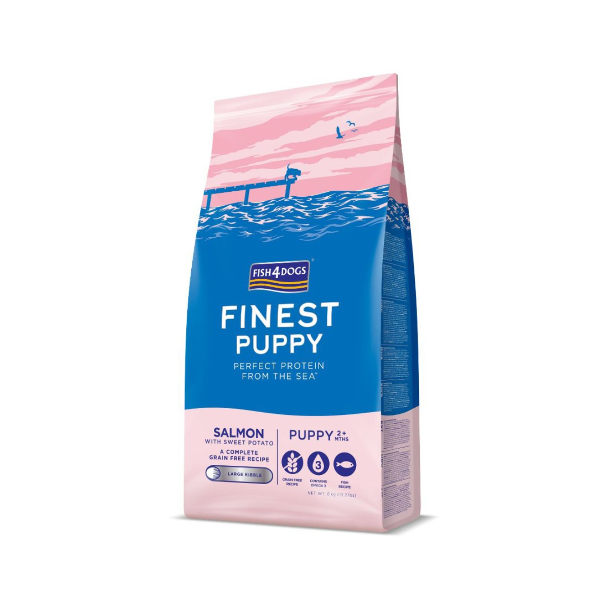 FISH4DOGS Finest Puppy large losos s batatom 1,5 kg