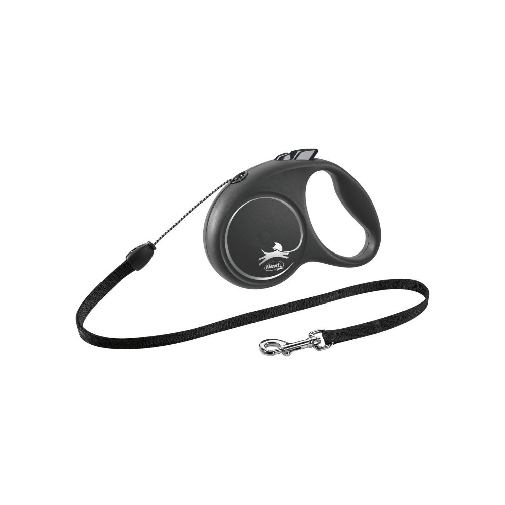 Flexi Black Design S uže 5 m crna