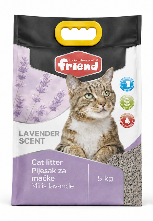 Friend pijesak za mačke lavanda 5 kg