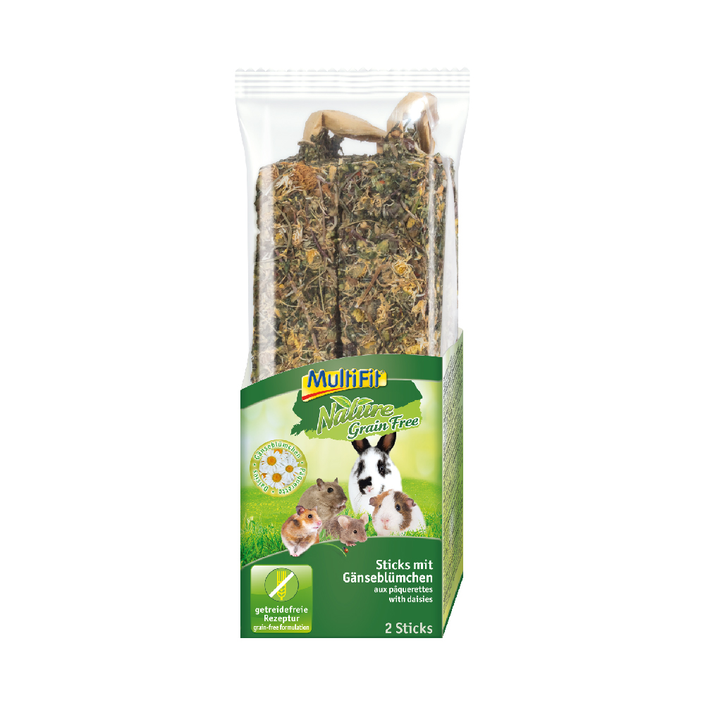 MultiFit Nature Grainfree Sticks za glodavce s tratinčicama 2x50 g