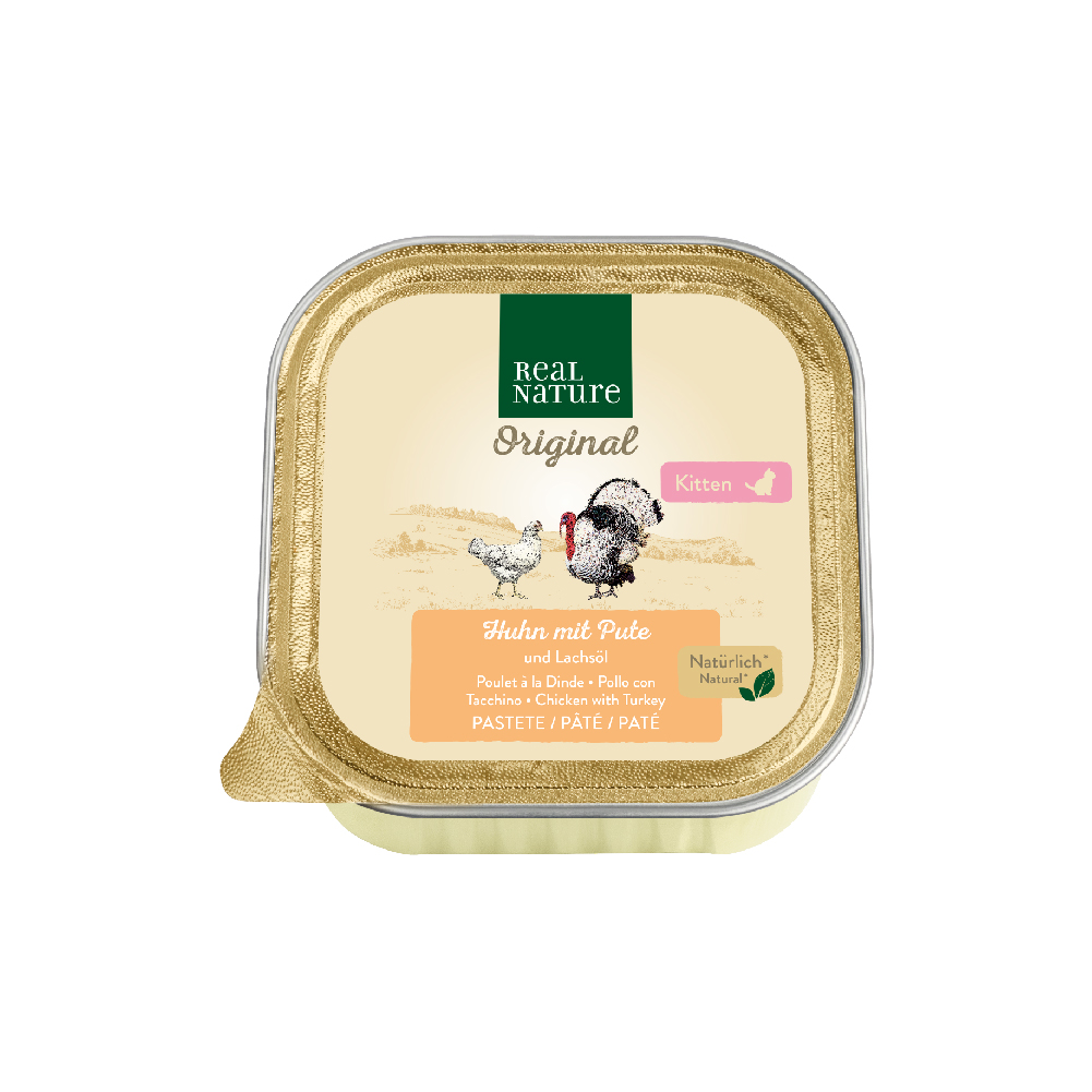 Real Nature Cat Kitten pašteta piletina i puretina 100 g
