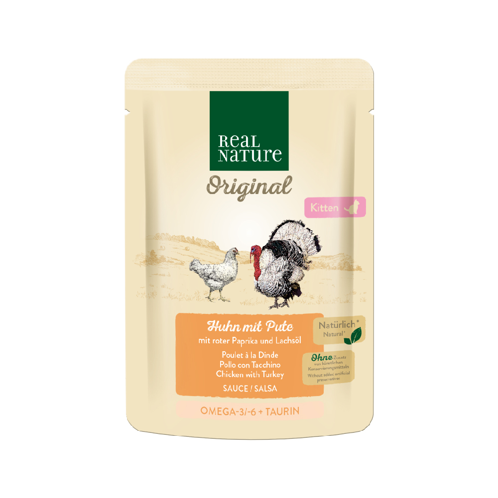 Real Nature Cat Kitten Junior piletina i perad u umaku 85 g
