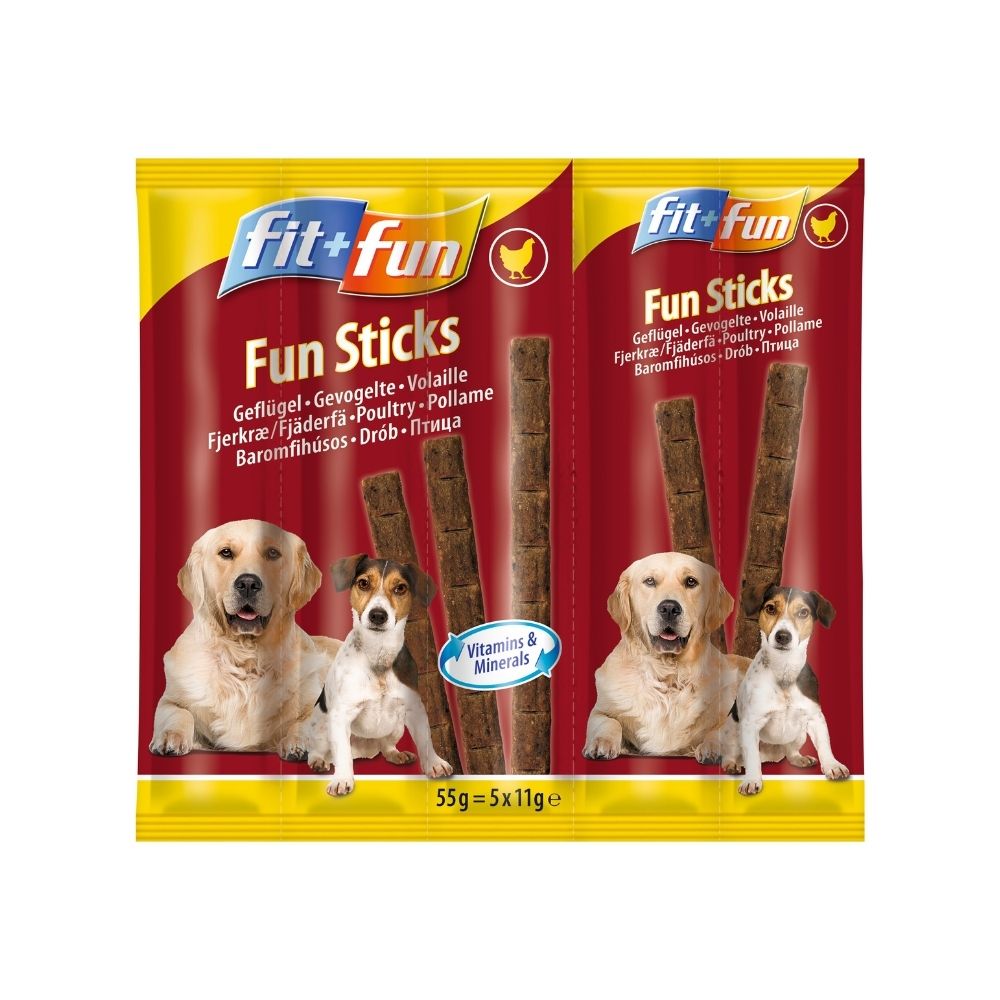 FIT+FUN poslastica za pse štapići perad 55 g