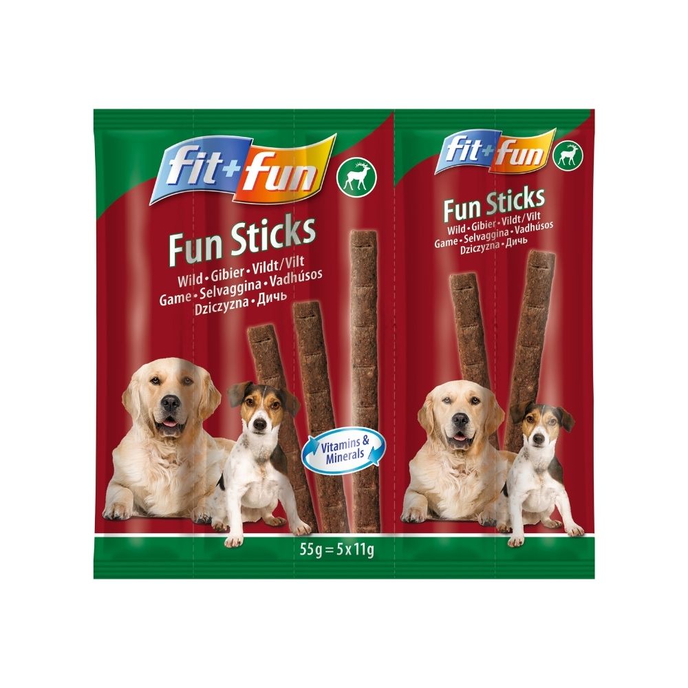 FIT+FUN poslastica za pse štapići divljač 55 g