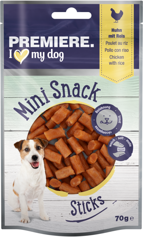 Premiere poslastica za pse Mini Snack Sandwich piletina i riža 70 g