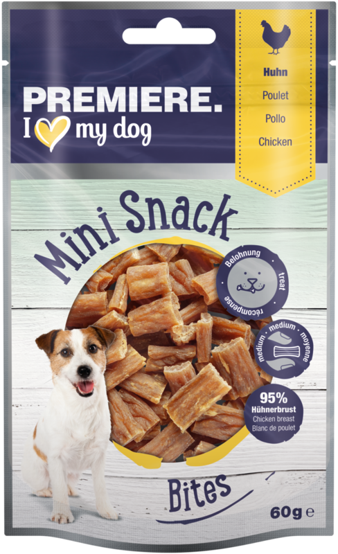 Premiere poslastica za pse Mini Snack Bites piletina 60 g