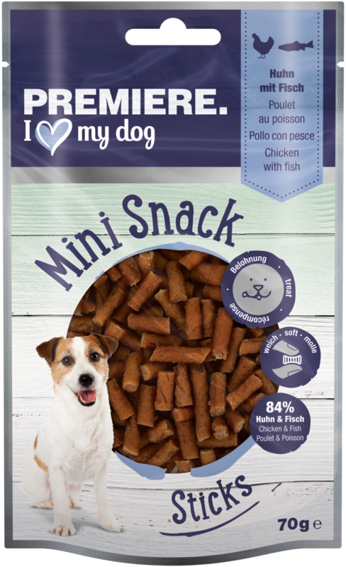 Premiere poslastica za pse Mini Snack Sticks piletina s ribom 70 g