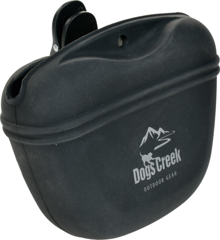 Dogs Creek silikonska torbica za poslastice, crna
