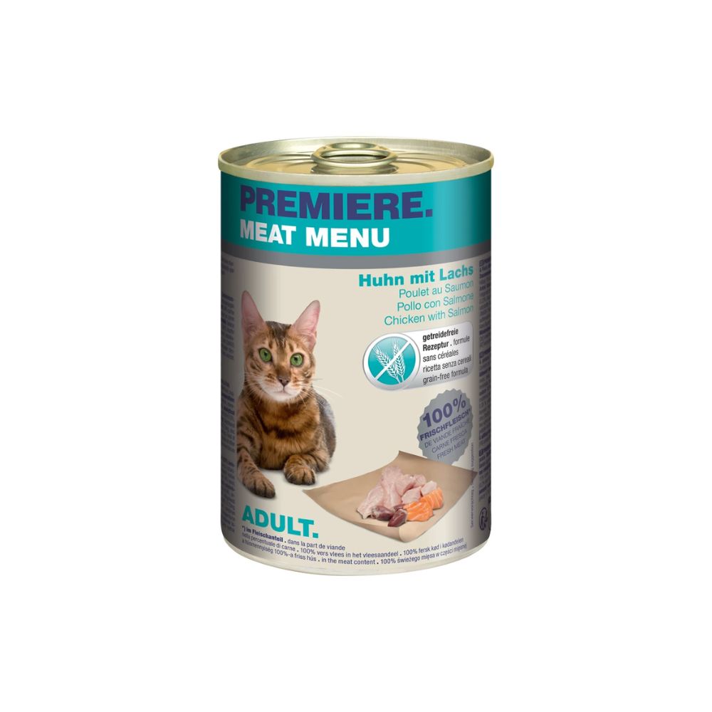 Premiere Cat Meat Menu Adult piletina i losos 400 g konzerva