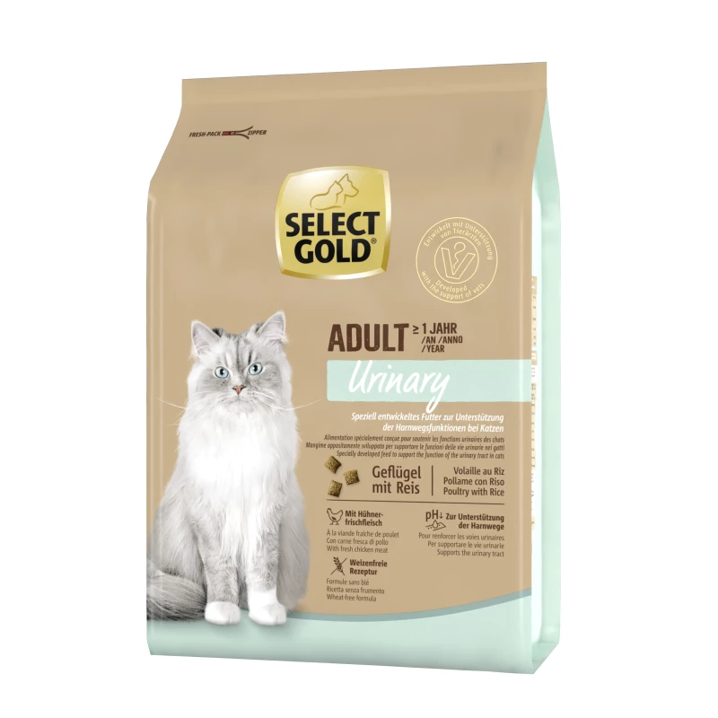 Select Gold Cat Urinary Adult perad s rižom 2,5 kg