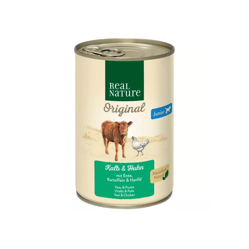 Real Nature Junior teletina i piletina s puretinom 400 g