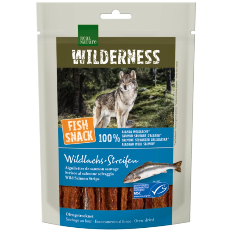 Real Nature poslastica za pse Wilderness Fish snack Fresh Hunt losos 70 g