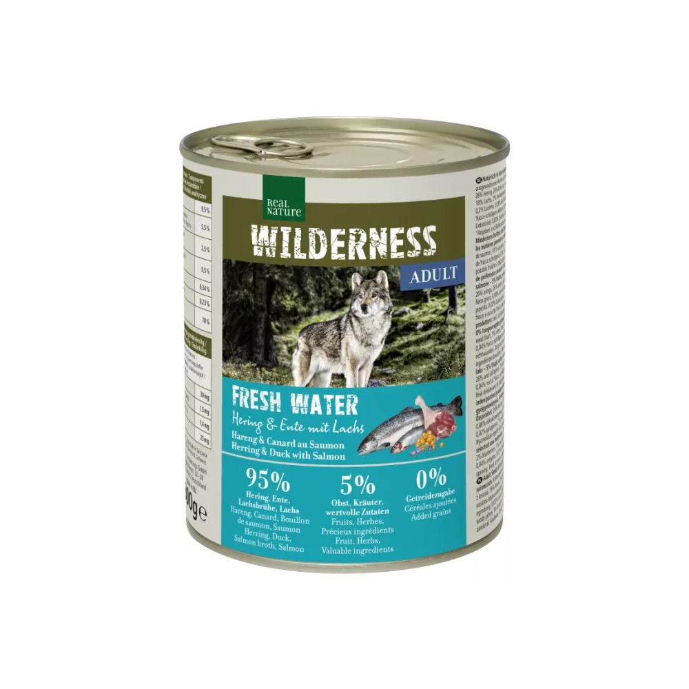 Real Nature Wilderness Adult haringa, losos i patka 800 g