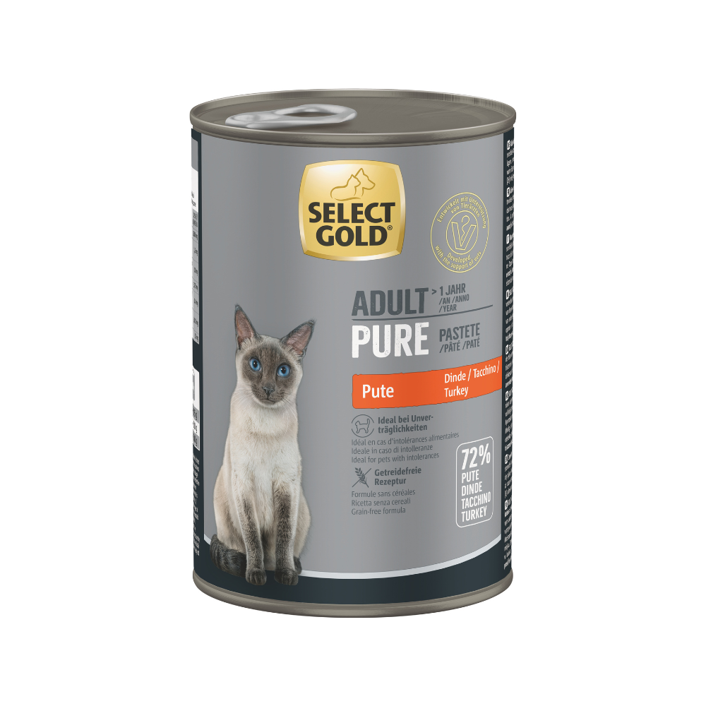 Select Gold Cat Adult pašteta puretina 400 g