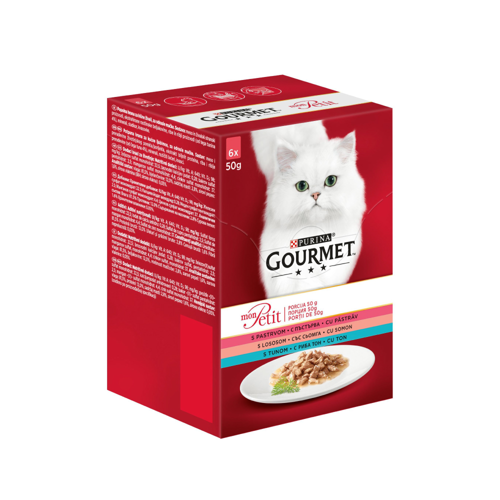 Gourmet Mon Petit pastrva, losos, tuna 6 x 50 g