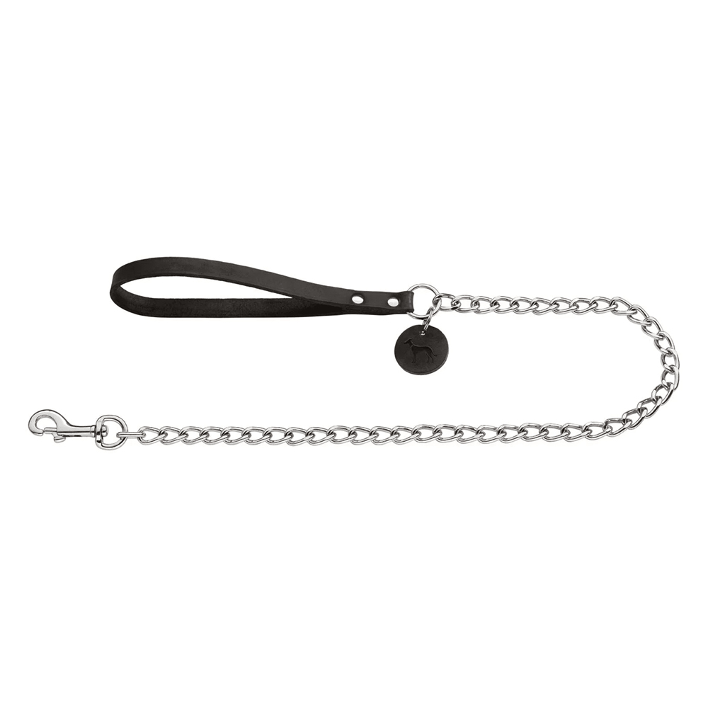 Hunter vodilica za pse metalna 18 mm/110 cm, koža crna