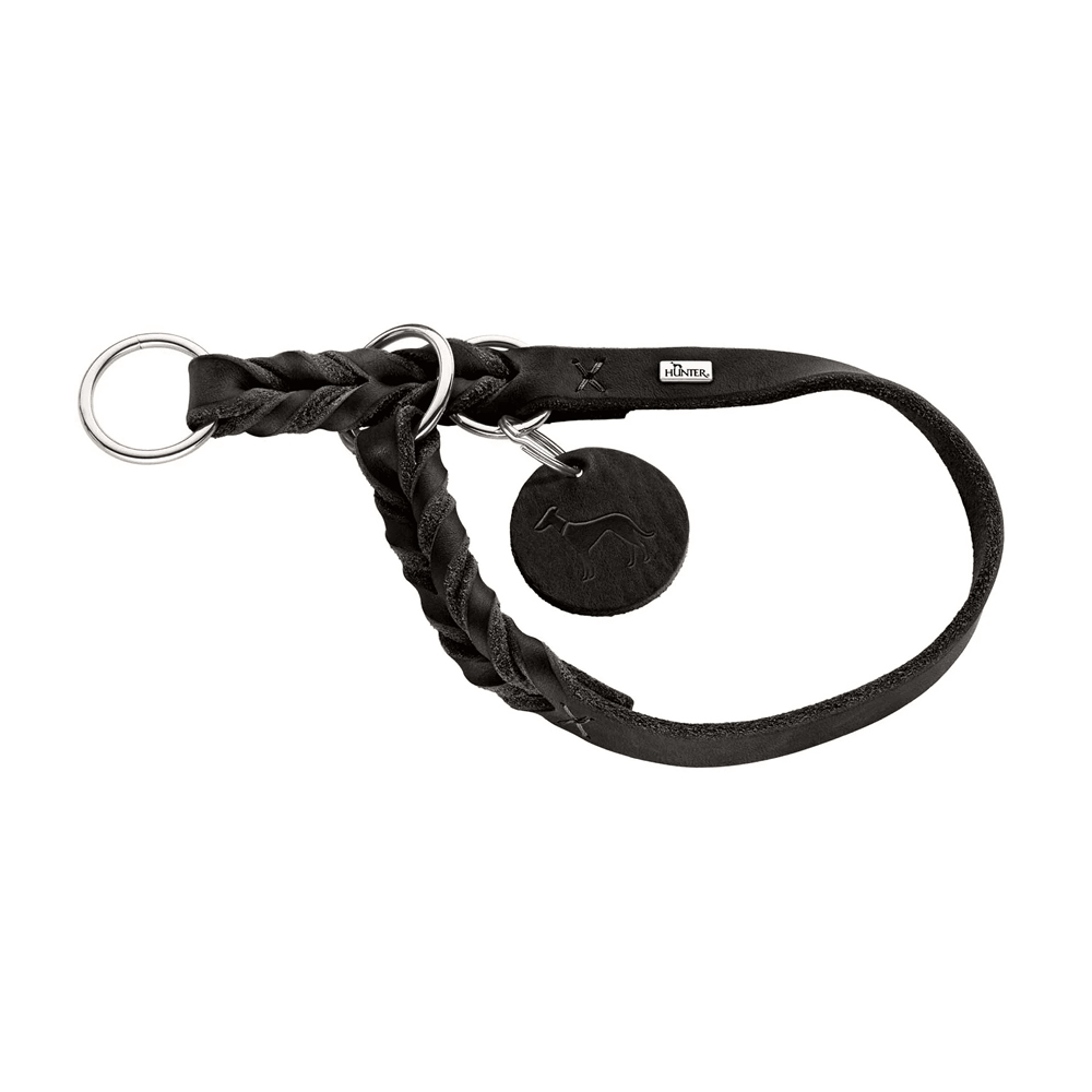 Hunter poludavilica za pse Solid Education L/XL 55-60 cm, koža crna