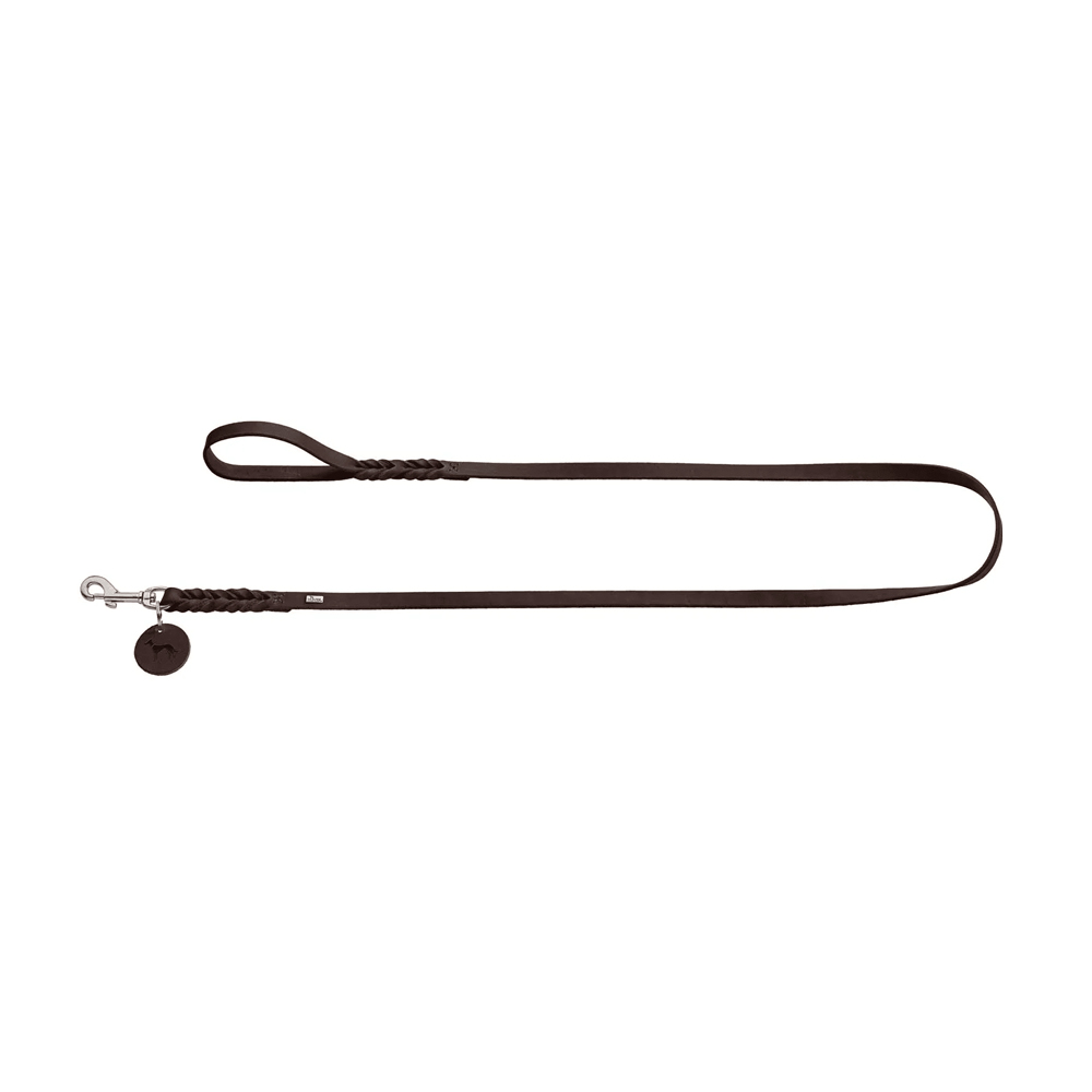 Hunter vodilica za pse Solid Education 11 mm/110 cm, koža tamnosmeđa