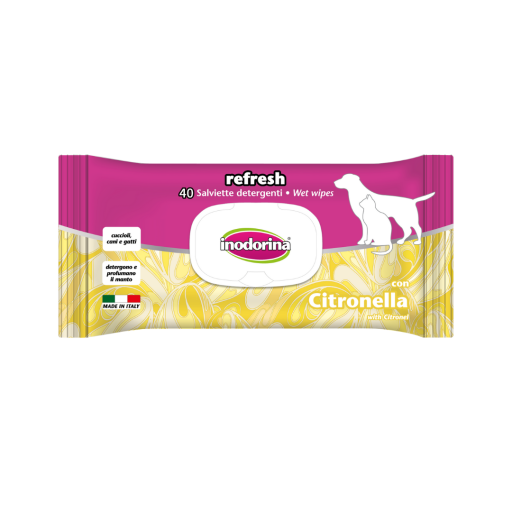 Inodorina Refresh Lemongrass vlažne maramice, 40 komada