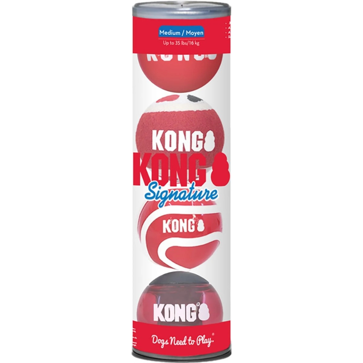 Kong igračka za pse Signature Balls M 4 kom