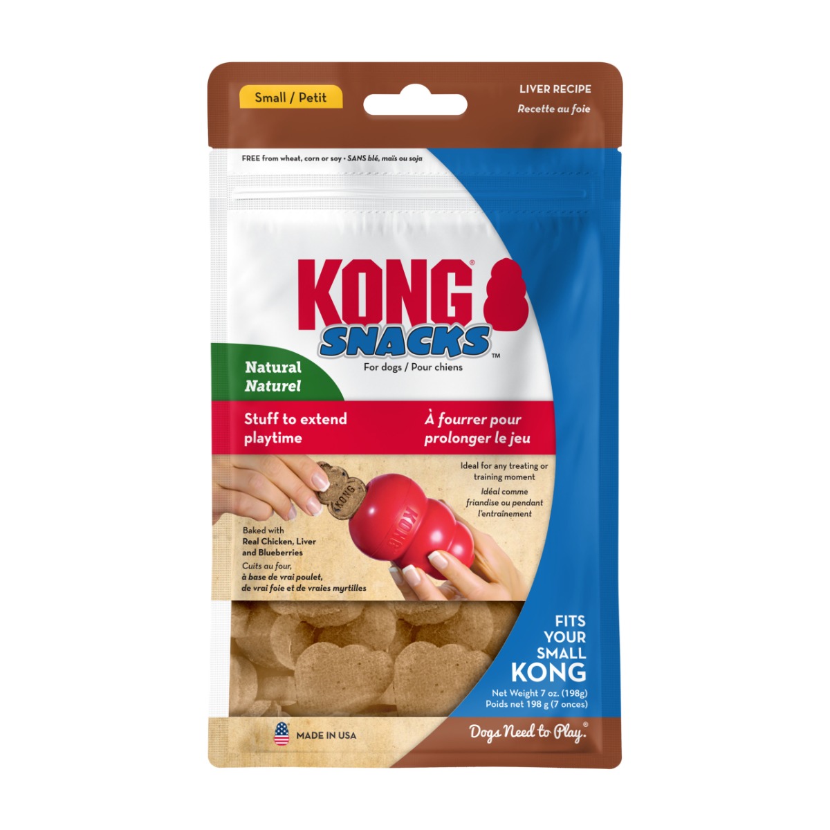 Kong poslastica za pse Snacks jetra 198 g