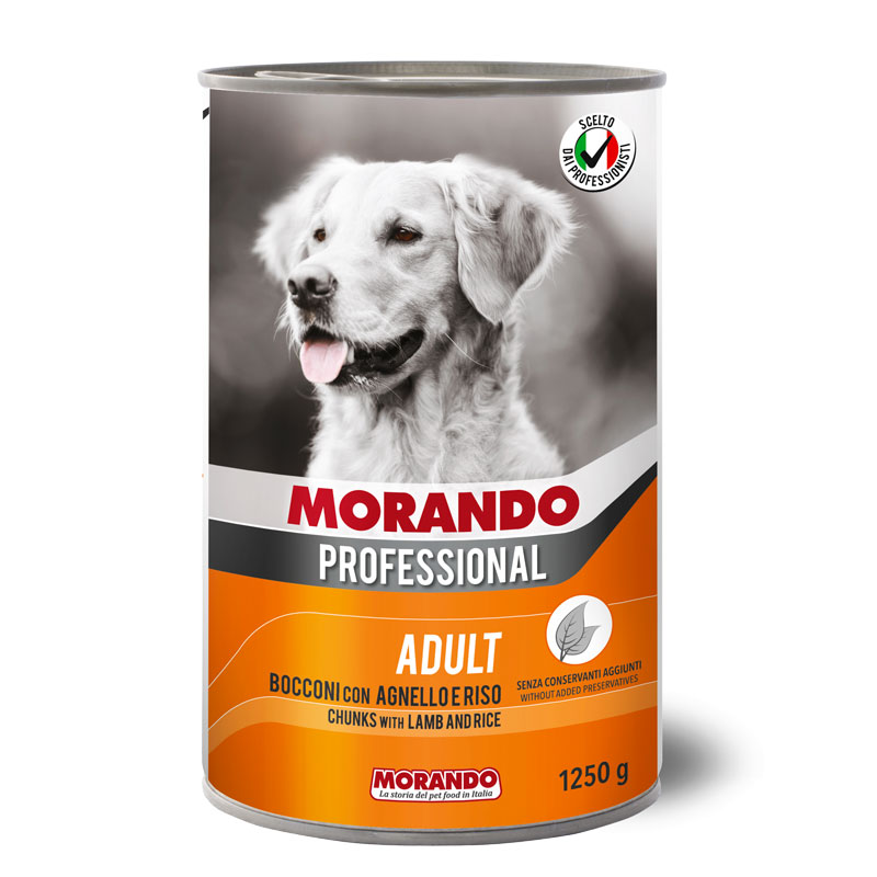 Morando Professional Adult komadići janjetina i riža 1250 g konzerva