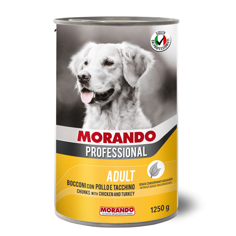 Morando Professional Adult komadići piletina i puretina 1250 g konzerva