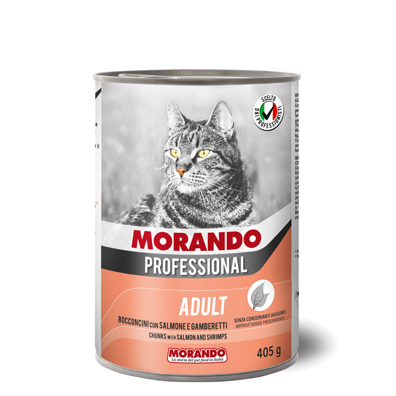Morando Professional Cat Adult komadići kozice i losos 405 g konzerva
