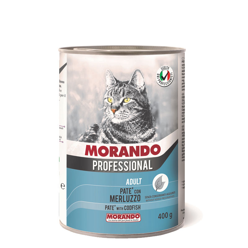 Morando Professional Cat Adult Pate bakalar 400 g konzerva