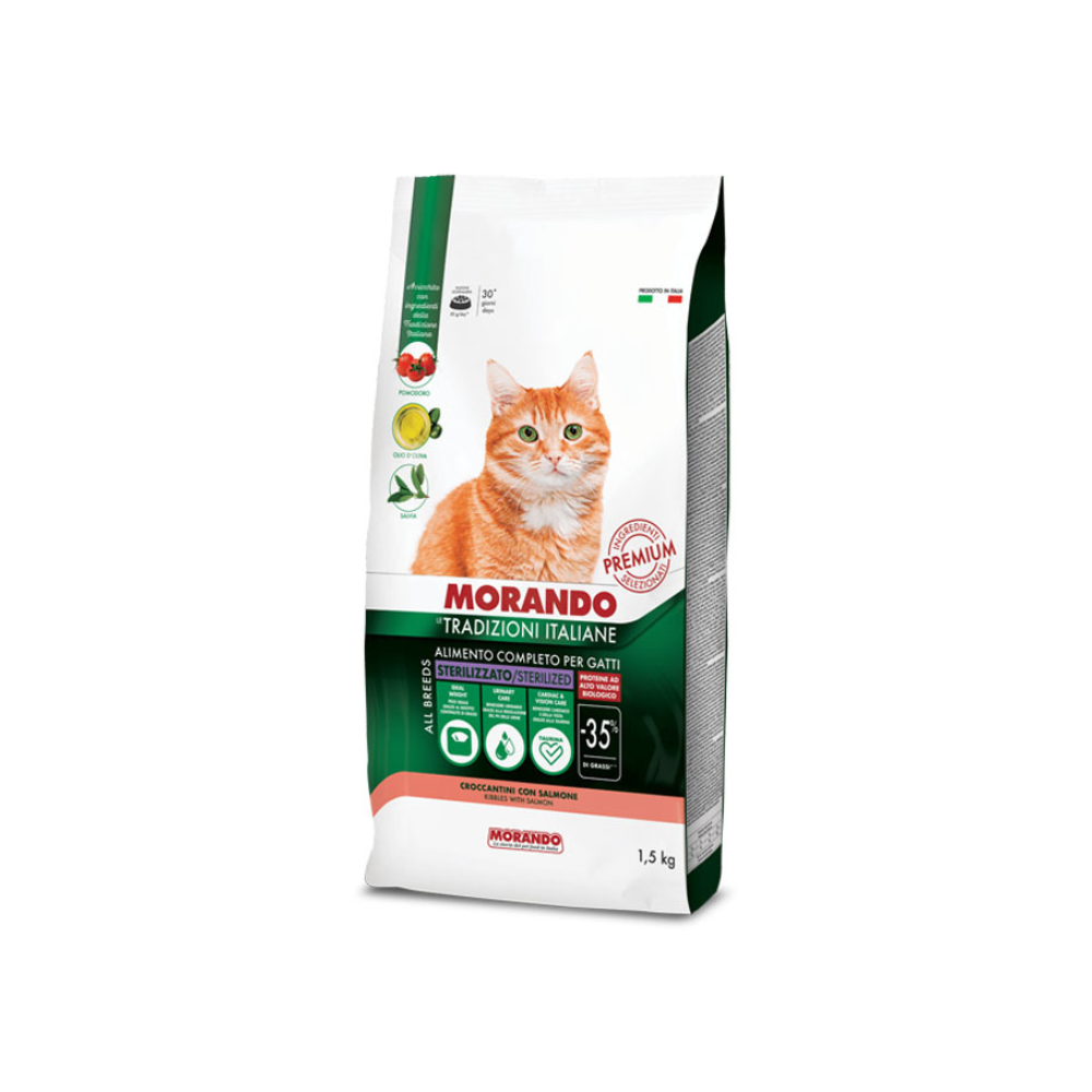 Morando Tradizioni Cat Adult Sterilized losos 1,5 kg