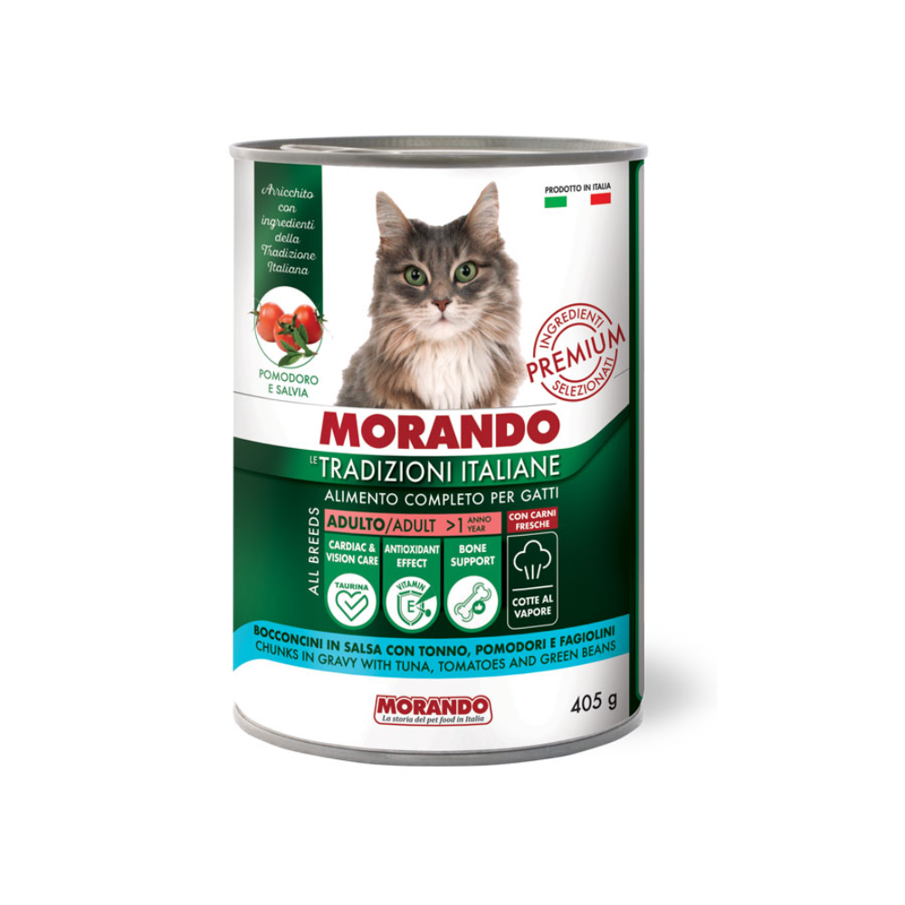 Morando Tradizioni Cat Adult komadići tuna, rajčica i mahune u umaku 405 g konze