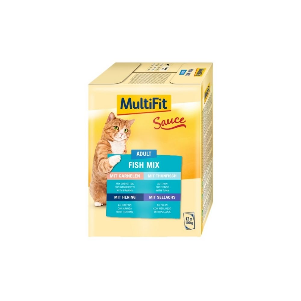 MultiFit Cat Adult riba mix u umaku 12x100 g