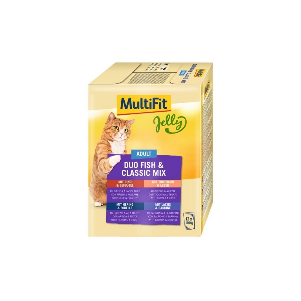 MultiFit Cat Duo riba i classic mix u želeu 12x100 g