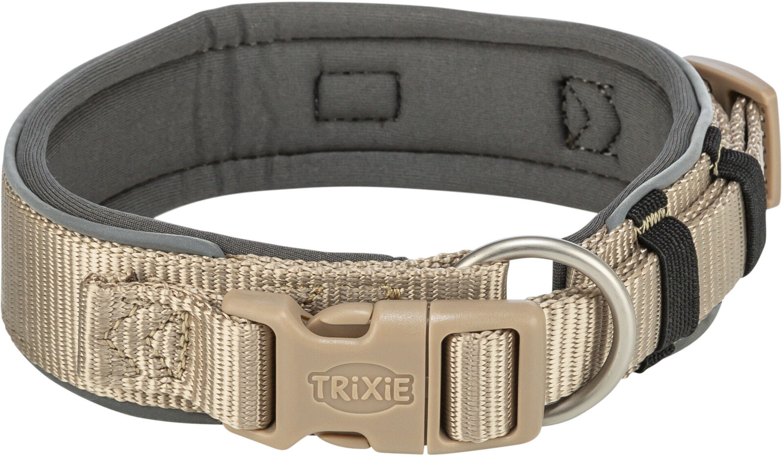 Trixie ogrlica za pse Premium M-L 40-48 cm/40 mm bež/grafit