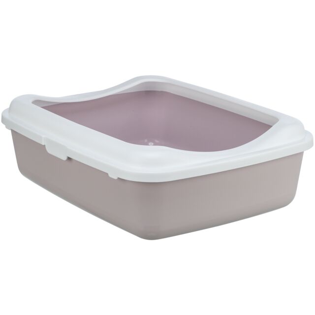 Trixie posuda za pijesak Classic s rubom, rozo/bijela