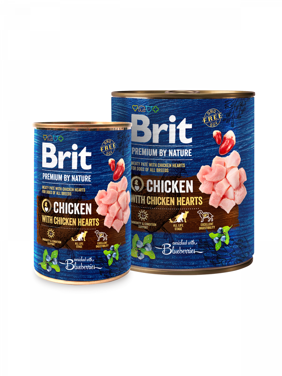 Brit Premium by Nature piletina sa srcima, konzerva