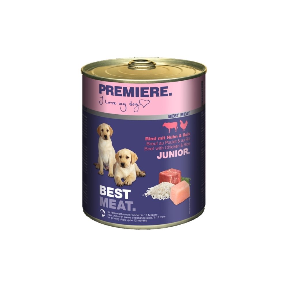 Premiere Best Meat Junior govedina, piletina i riža, 800 g konzerva