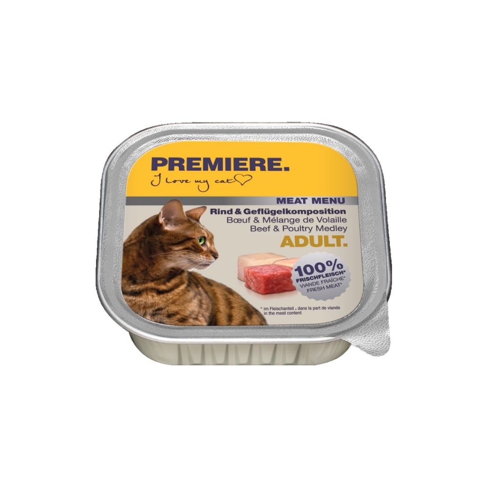 Premiere Cat Meat menu Adult govedina i meso peradi 100 g ALU-pak