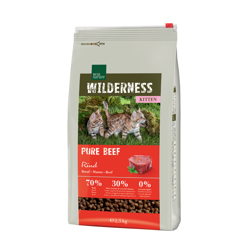 Real Nature Cat Wilderness Kitten govedina 2,5 kg